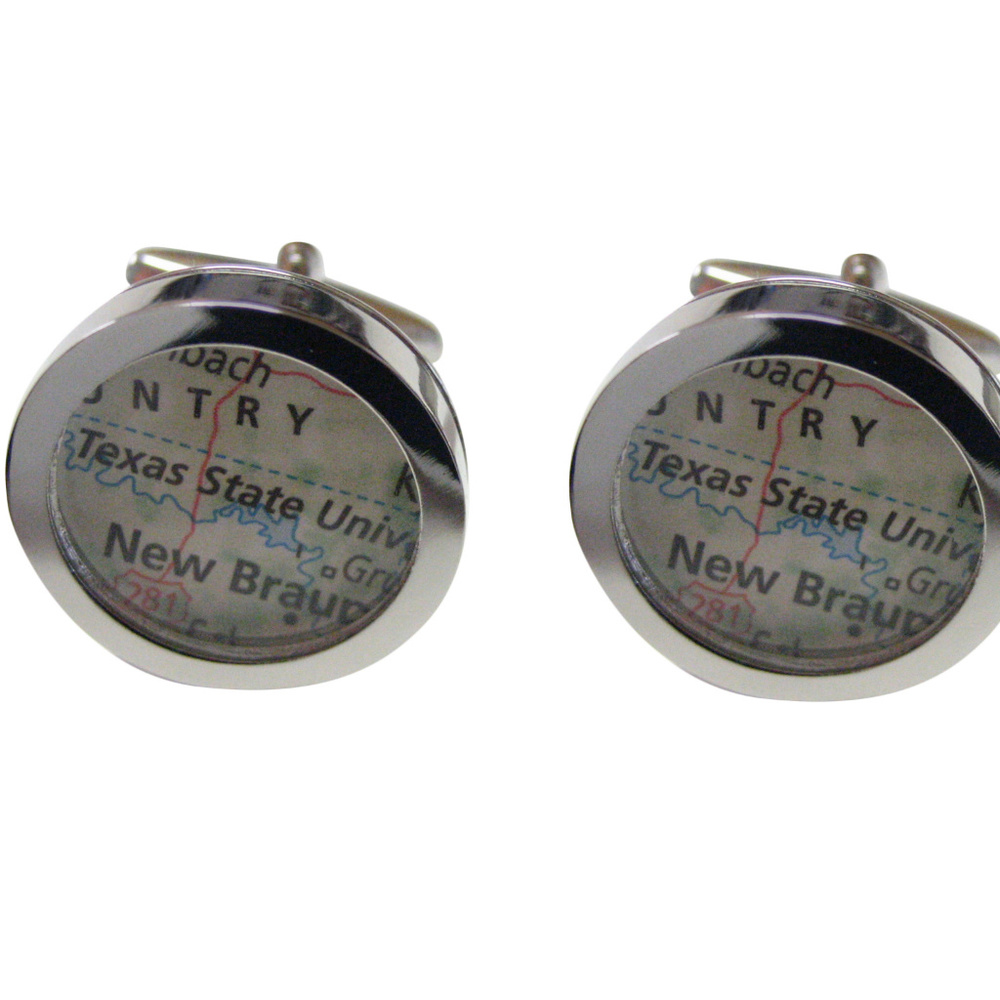 Texas State University Map Cufflinks - image 1